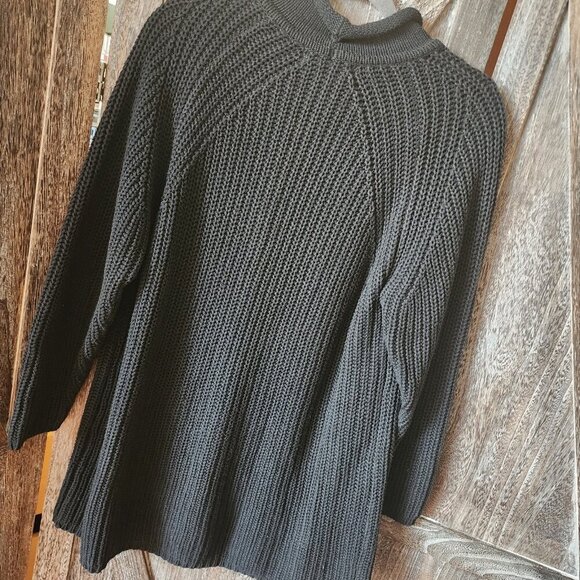 August Silk Knits‎ Catharine Lover Cable Knit Long Sleeve Black Sweater Size S - Picture 6 of 11